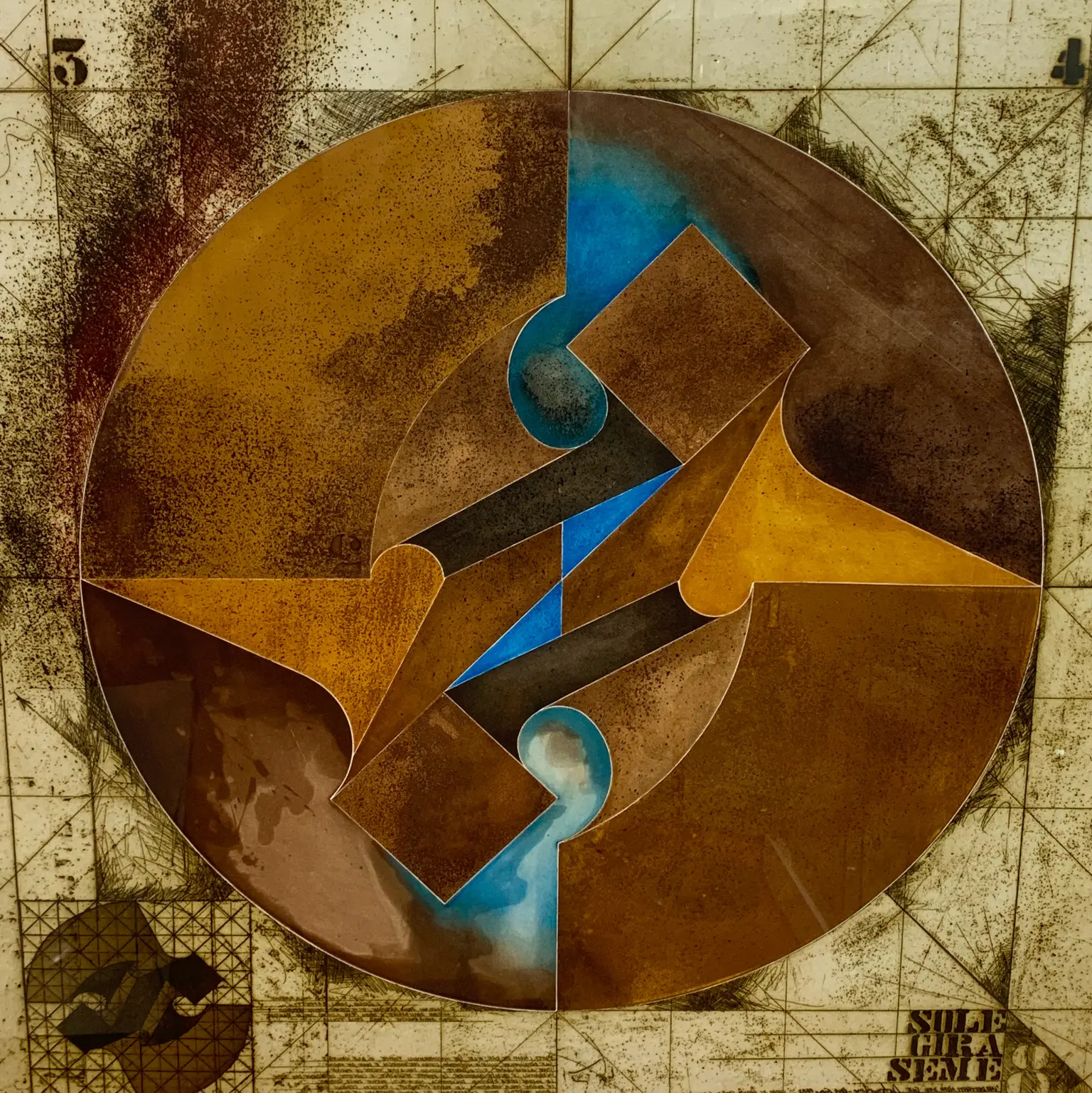 Giò Pomodoro <br> Acquatinta SOLE, 1973 - immagine 3
