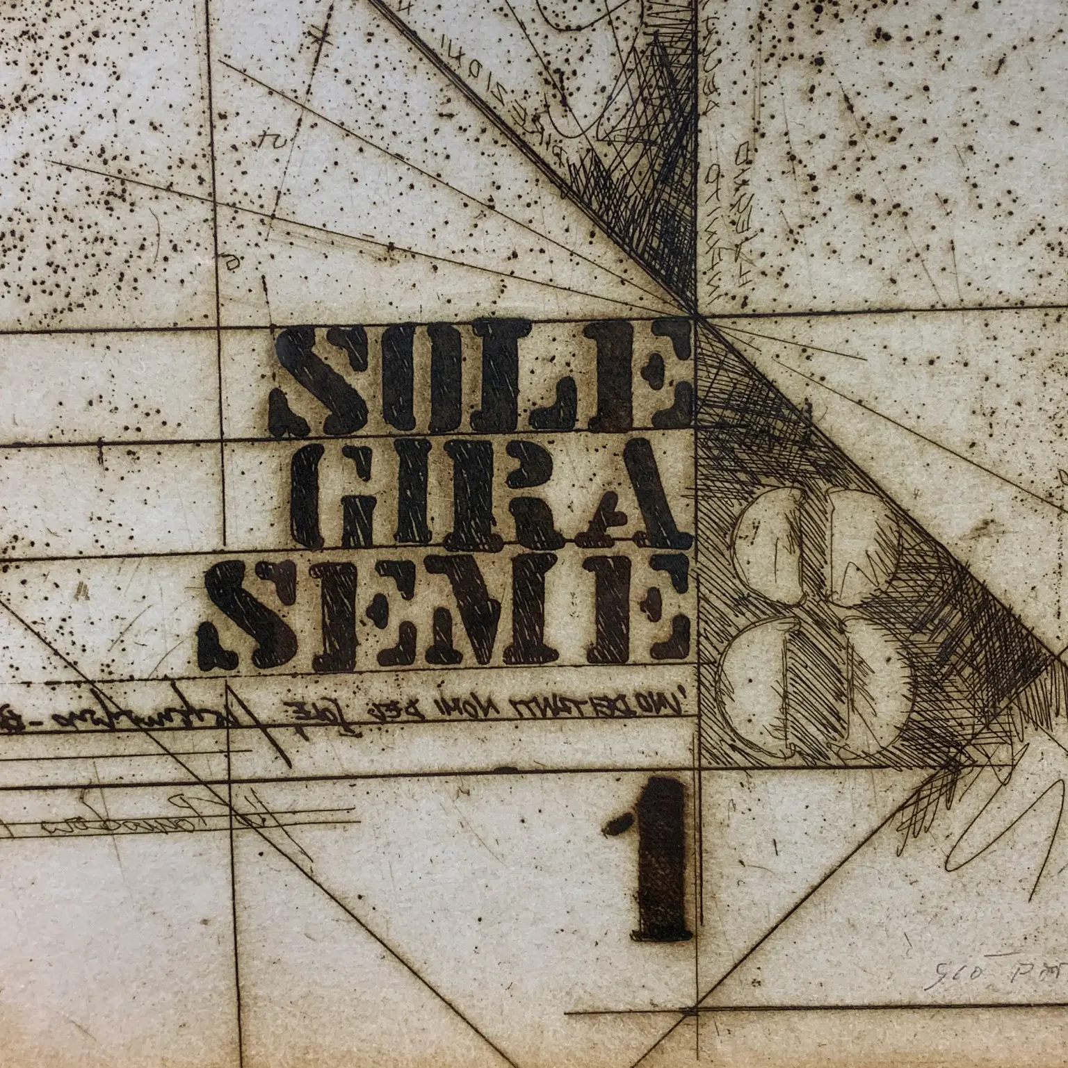 Giò Pomodoro <br> Acquatinta SOLE, 1973 - immagine 4