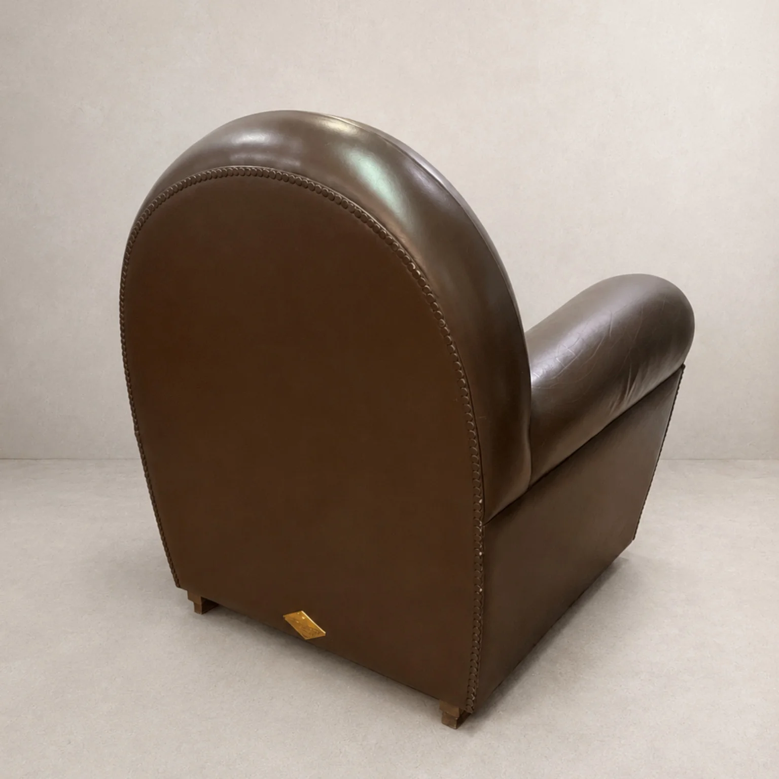 Poltrona mod. Vany Fair in pelle marrone <br> Poltrona Frau, anni 90 - immagine 9