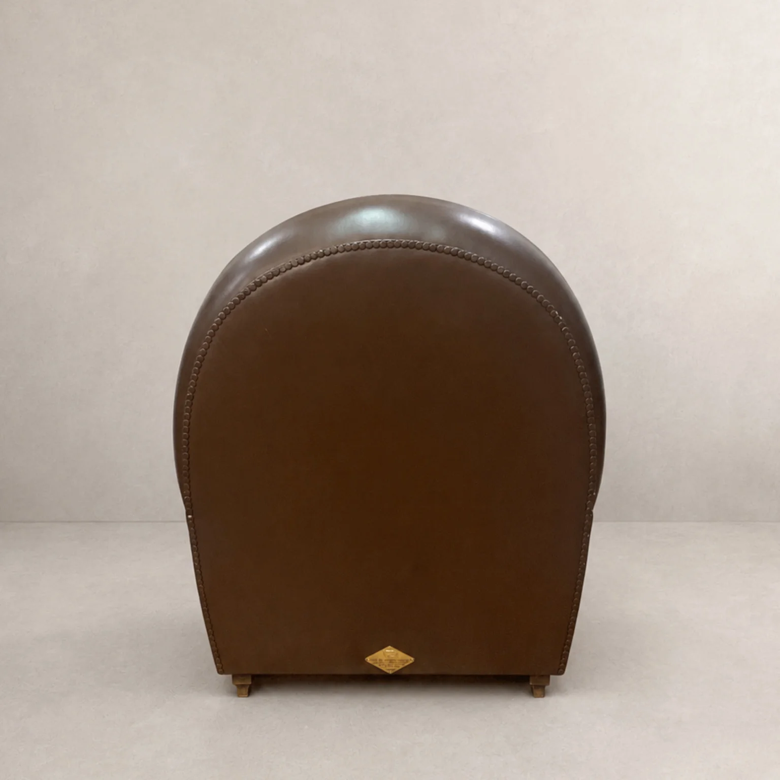 Poltrona mod. Vany Fair in pelle marrone <br> Poltrona Frau, anni 90 - immagine 8