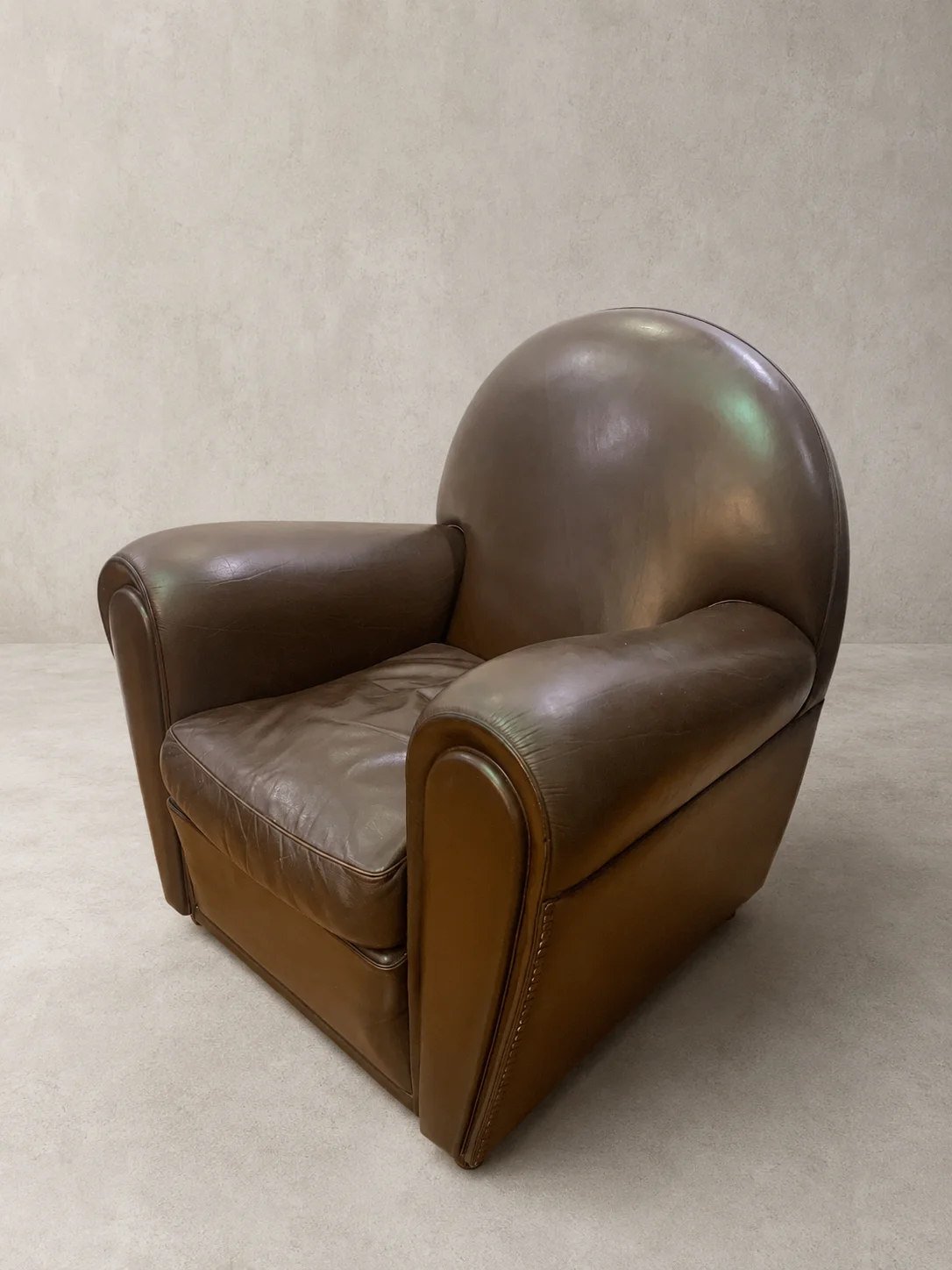 Poltrona mod. Vany Fair in pelle marrone <br> Poltrona Frau, anni 90 - immagine 7